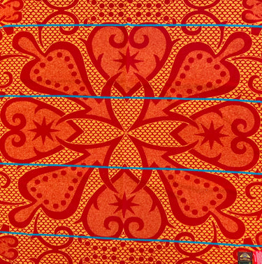Basotho Seanamarena Chromatic Blanket (Red/ Gold / Blue Stripe)